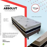 Cama Box Solteiro Espuma D33  5 cm Absolute 88x1,88
