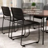 Cadeira Treinamento Empilhável Iven - Foto 6