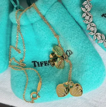 Colar mini corações Tiffany prata 925 - Foto 2