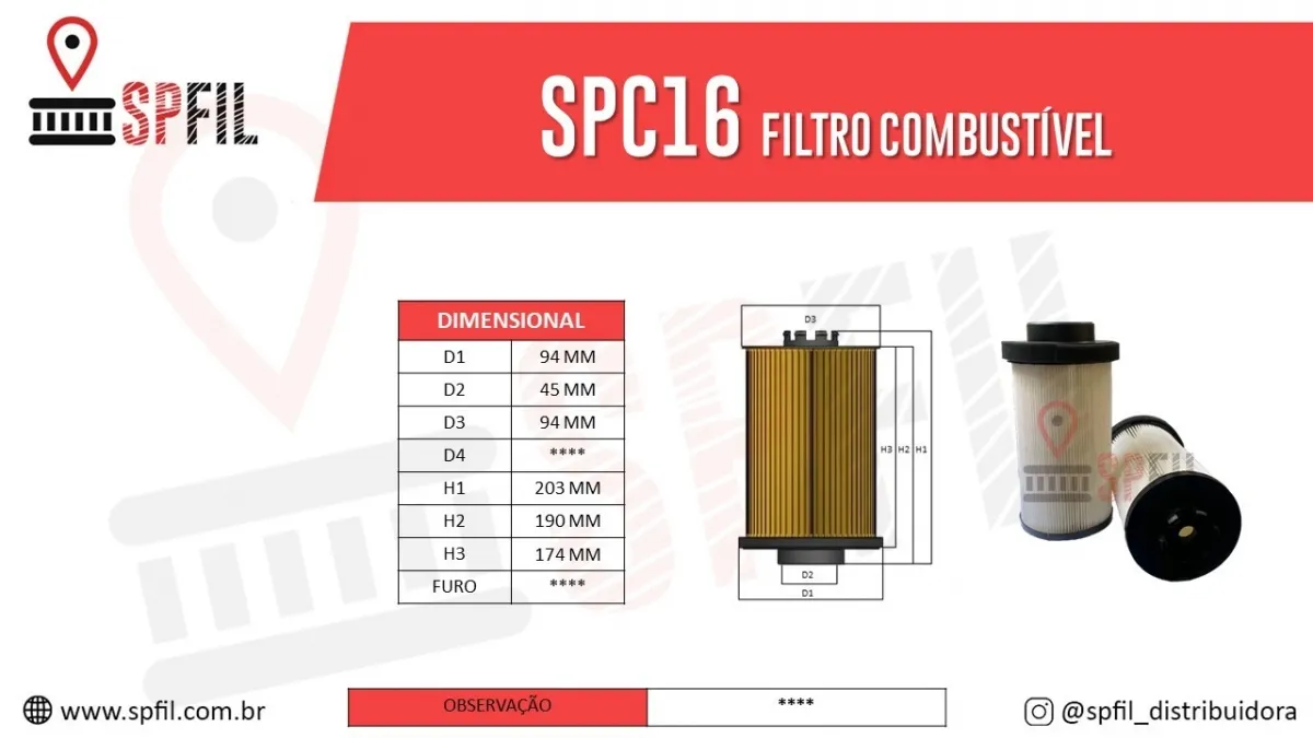 Filtro De Combustível SPC16