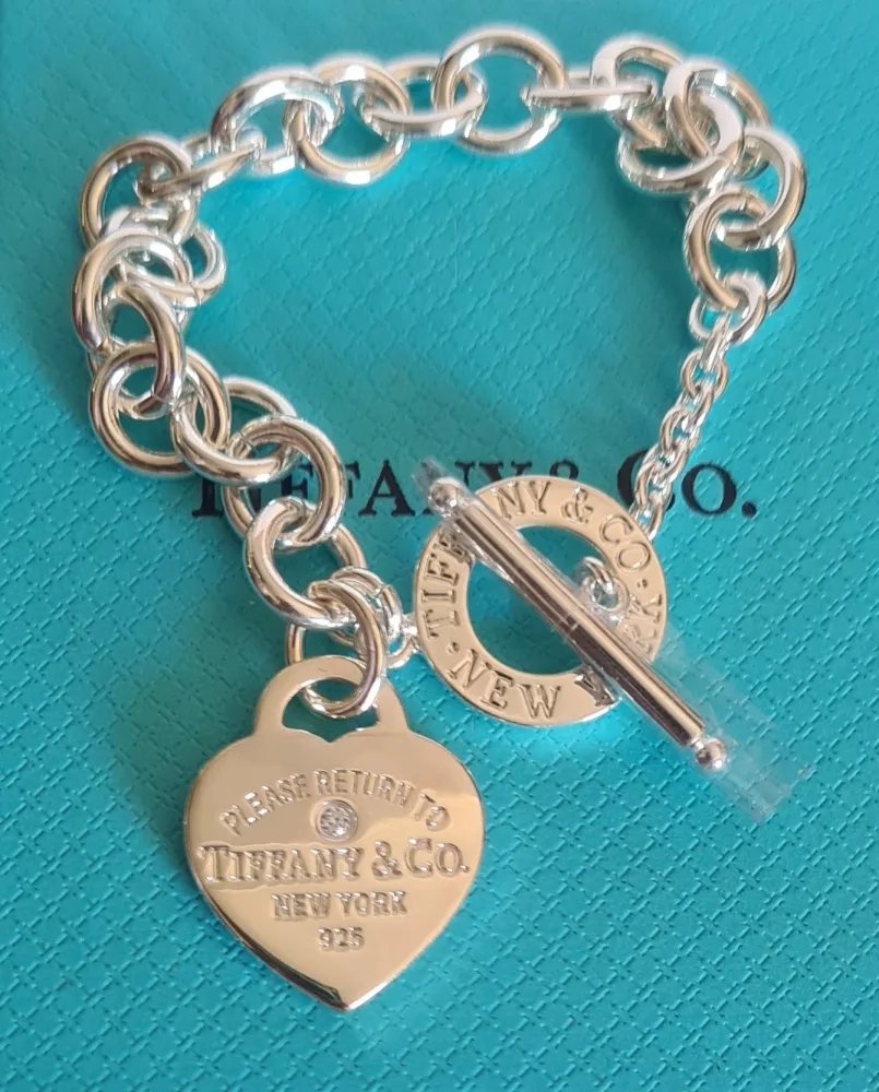 Pulseira Coração fecho T Tiffany&Co 