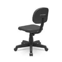 Cadeira  Secretaria Plus Slim Cor Preta - Foto 2