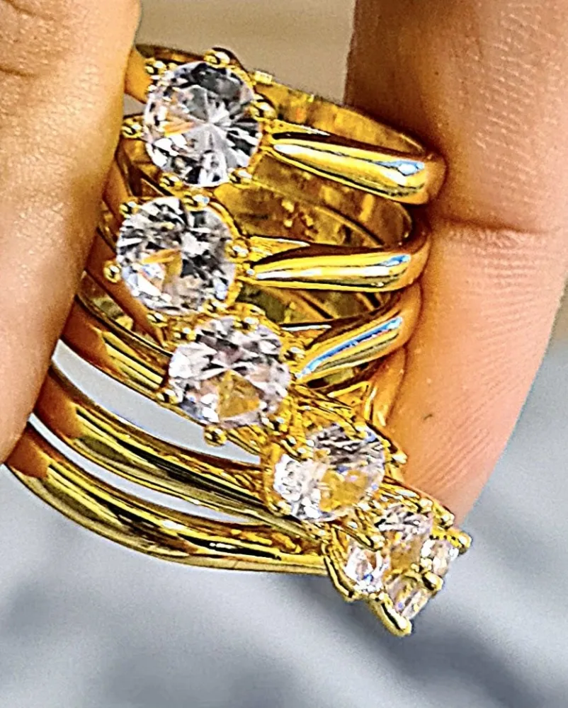 Anel brilhante DOURADO Tiffany&Co 