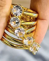 Anel brilhante DOURADO Tiffany&Co 