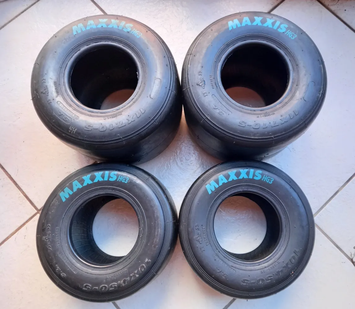 Pneu de Kart Maxxis HG3 Azul Jogo com 4 Imagem