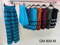 Conjunto tricot shorts, saia e regata, 2 cores GM 809 Tam M - Foto 2