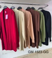 Cardigan tricot modal com bolso GM 1523 Tam GG - Foto 2
