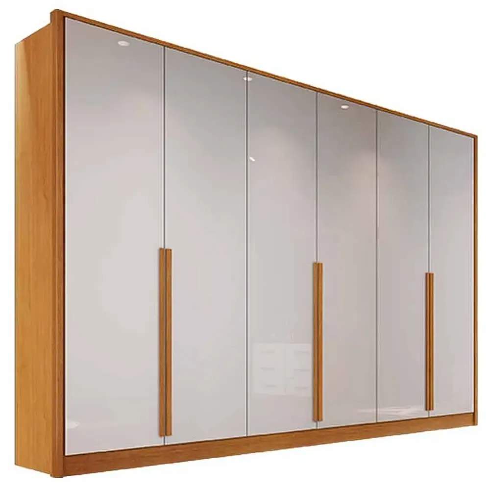 Guarda-Roupa Ibiza  6 portas 100% MDF 8 gavetas 2,75  63 cm bem profundo Bianchi