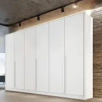 Guarda-Roupa Ibiza  6 portas 100% MDF 8 gavetas 2,75  63 cm bem profundo Bianchi - Foto 2