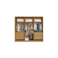 Guarda-Roupa Ibiza  6 portas 100% MDF 8 gavetas 2,75  63 cm bem profundo Bianchi - Foto 4
