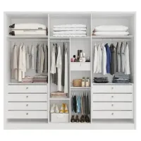 Guarda-Roupa Ibiza  6 portas 100% MDF 8 gavetas 2,75  63 cm bem profundo Bianchi - Foto 3