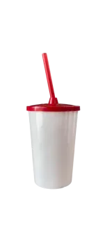 COPO TWISTER  BRANCO C/ TAMPA E CANUDO  480ML  - Foto 2