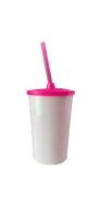 ATACADO COPO TWISTER  BRANCO C/ TAMPA E CANUDO  480ML  - Foto 2