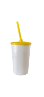 ATACADO COPO TWISTER  BRANCO C/ TAMPA E CANUDO  480ML  - Foto 5