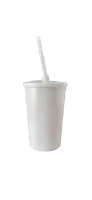 ATACADO COPO TWISTER  BRANCO C/ TAMPA E CANUDO  480ML  - Foto 9