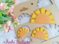 G1.857  Gabarito de Moldes  em MDF  Sol Nascendo - Foto 2