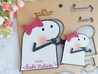 G1.858  Gabarito de Moldes  em MDF  Flork 1 - 10 e 15cm 