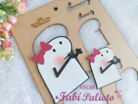 G1.858  Gabarito de Moldes  em MDF  Flork 1 - 10 e 15cm  - Foto 2