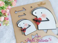 G1.859  Gabarito de Moldes  em MDF  Flork 2 - 10 e 15cm  - Foto 2