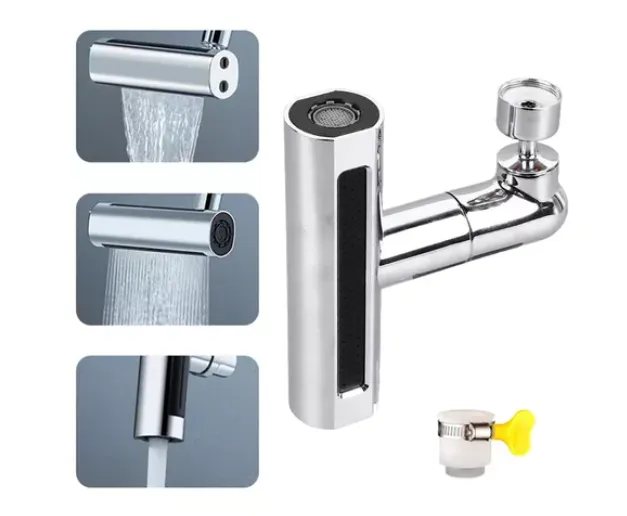 Adaptador Torneira Extensor Arejador Cascata 4 Modos 360o Imagem