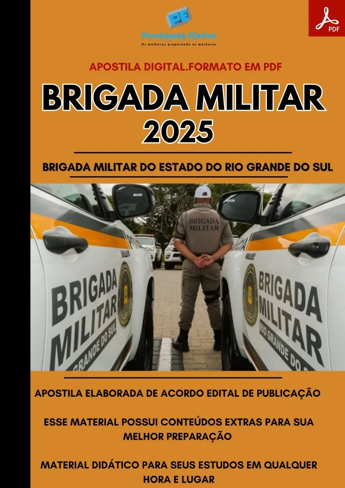 Apostila Brigada Militar RS Soldado de Primeira Classe 2025 Imagem
