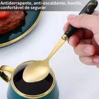 Conjunto De Talheres De Luxo Inoxidável 24pc Com Prateleira - Foto 3