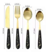 Conjunto De Talheres De Luxo Inoxidável 24pc Com Prateleira - Foto 5