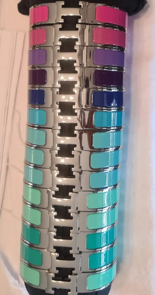 Bracelete Clic Hermès 1.2 cm  PRATEADAS (1) 