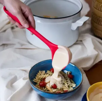 Concha De Feijão Em Silicone 28,6 Cm Grande Reforçado Cozinha Cor Vermelho - Foto 2