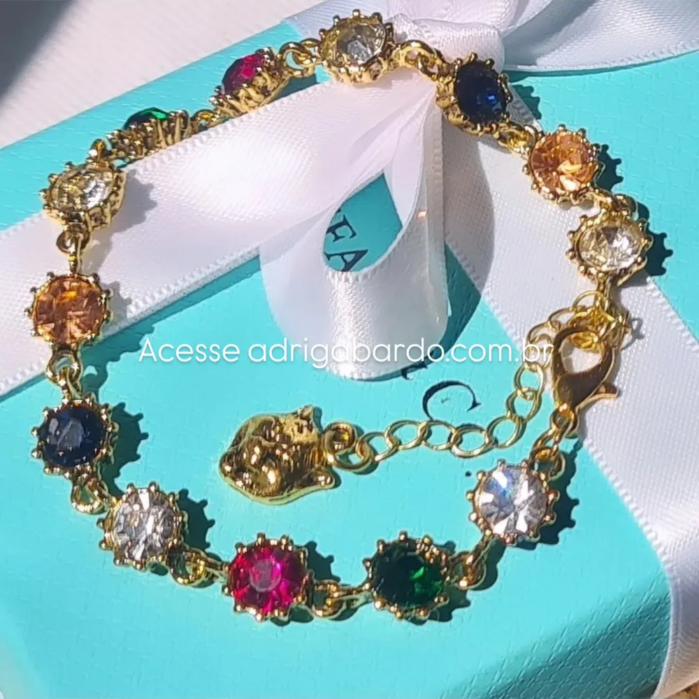 Pulseira Gucci cristais.  Imagem
