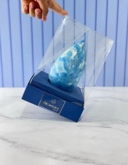 Cx. Motoboy  p/ 1 Ovo em Pé C/ Berço Multiplo 250/ 350 e 500 grs - Tampa Transparente e fundo cartonagem  Imagem