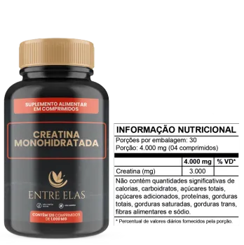 Creatina Monohidratada 100% Pura 3000mg 120 Comprimidos - Foto 2