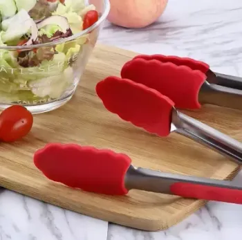 Pinça Pegador Culinário Silicone 27 Cm Multiuso Inox Fritura  - Foto 2
