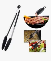 Pinça Pegador Culinário Silicone 28 Cm Multiuso Inox Fritura  - Foto 5