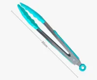 Pinça Pegador Culinário Silicone 28 Cm Multiuso Inox Fritura  - Foto 6