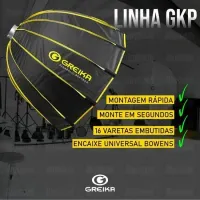  Softbox Parabólico Greika Dia 120cm s/ Grid - Foto 5