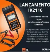 Teste De Bateria Com Impressora Térmica Embutida IKRO  IK-2116 - Foto 4