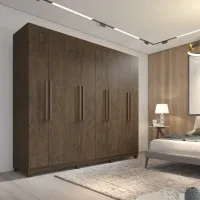 Roupeiro Milão 8 Portas 2.43 100% MDF - Foto 7