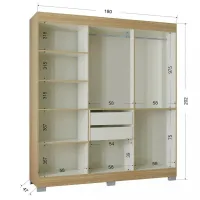 Guarda-Roupa Barcelona 6 Portas 1,80 Poquema - Foto 6