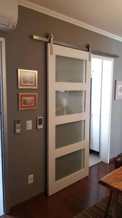 Porta celeiro Branca 4V 