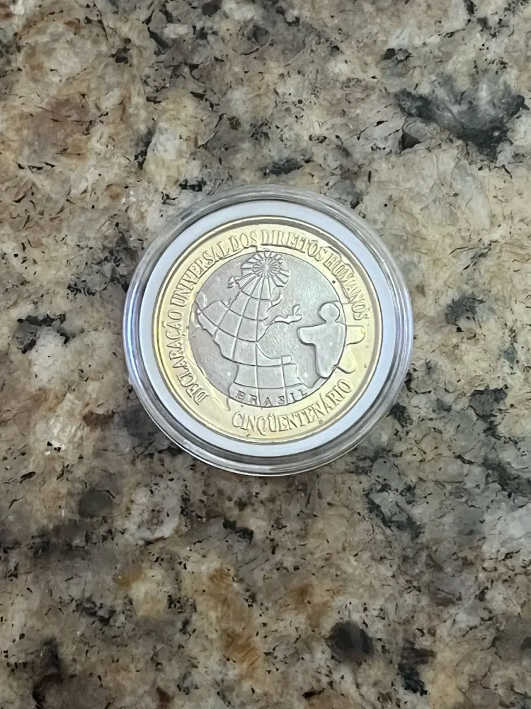 MOEDA DIREITOS HUMANOS 1998 - FLOR DE CUNHO