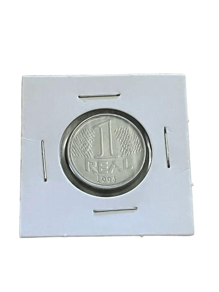 MOEDA 1 REAL 1ª FAMÍLIA 1994 - FLOR DE CUNHO Imagem