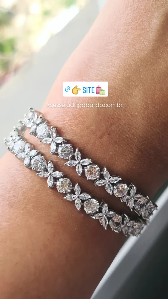 Pulseira Cristais inspiração Tiffany&Co  Imagem