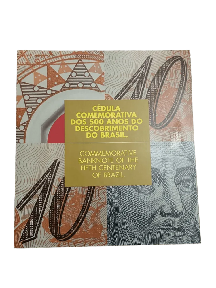 CÉDULA 10 REAIS POLÍMERO NO FOLDER  C331  - FLOR DE ESTAMPA Imagem