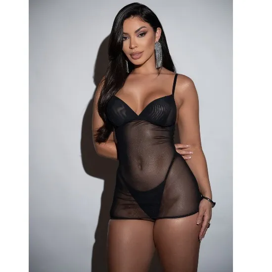 Camisola Tule com Amarração  - Ref.618 Imagem