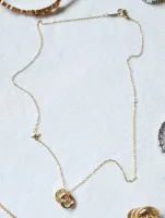 Colar LV logo entrelaçadas. 