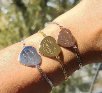 Pulseira Coração Central corrente dupla Tiffany&Co  - Foto 2