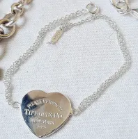Pulseira Coração Central corrente dupla Tiffany&Co  - Foto 4