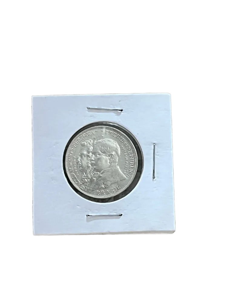 MOEDA DE PRATA 2000 RÉIS 1922 CENTENÁRIO DA INDEPENDÊNCIA Imagem