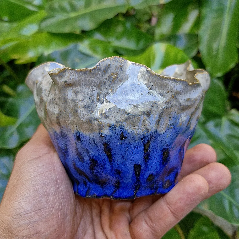 Cachepô 'Mar Azul' (12x8cm) Imagem